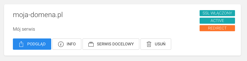 przykład podłączenia domeny
